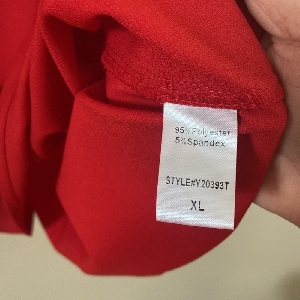 Pomander Place Red Tiered V-Neck Dress - Picture 9 of 12
